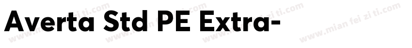 Averta Std PE Extra字体转换